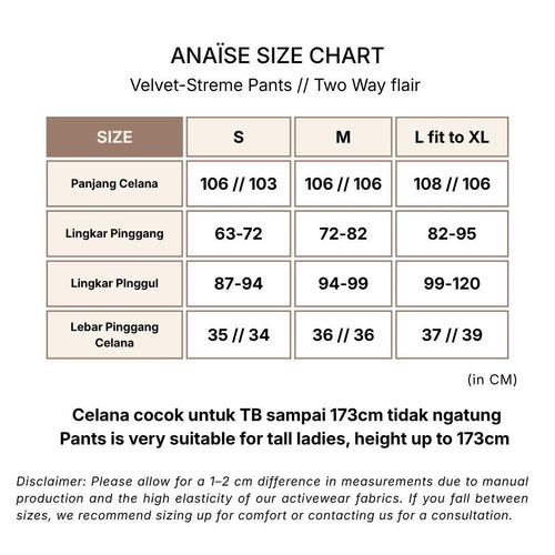 ANAISE - Pants Two-Way Flair Bone - Celana Panjang
