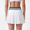 ANAISE - Skirt Classic Tennis Waist-Hug White Green - Rok Padel Tennis Skort