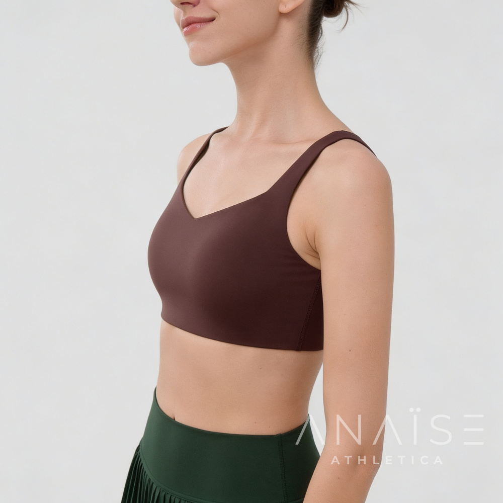ANAISE - Sport Bra Seamless Buttery Soft Mahogany Brown