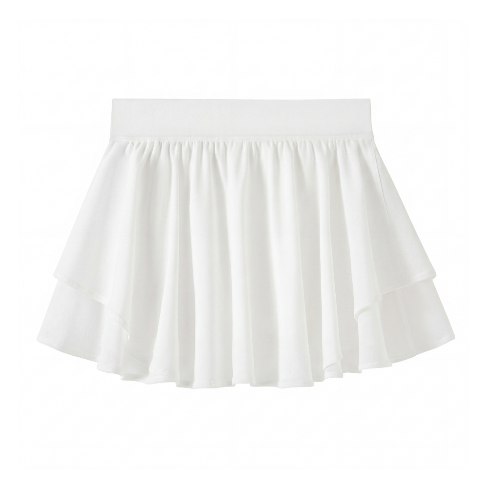 ANAISE - Skirt Layered Mesh White - Rok Padel Tennis Skort