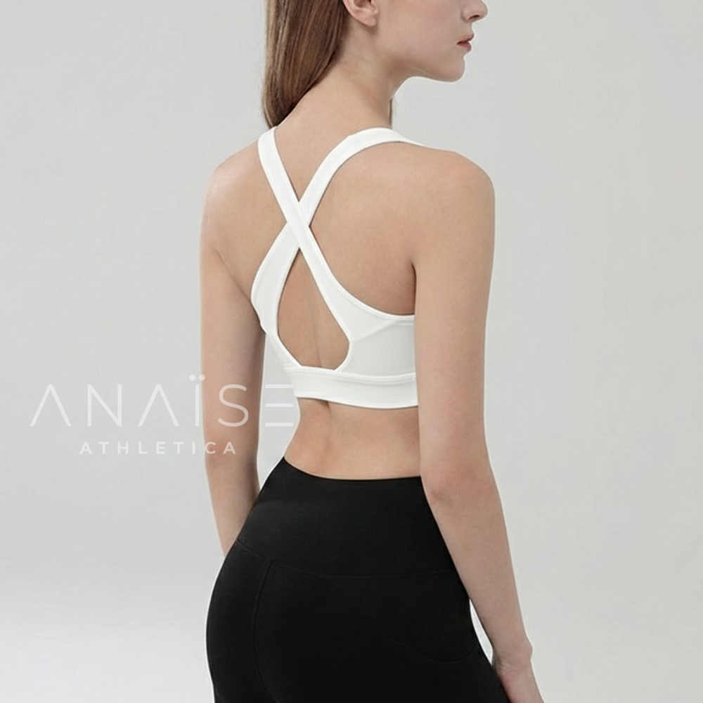 ANAISE - Sport Bra Crossback Scoop White
