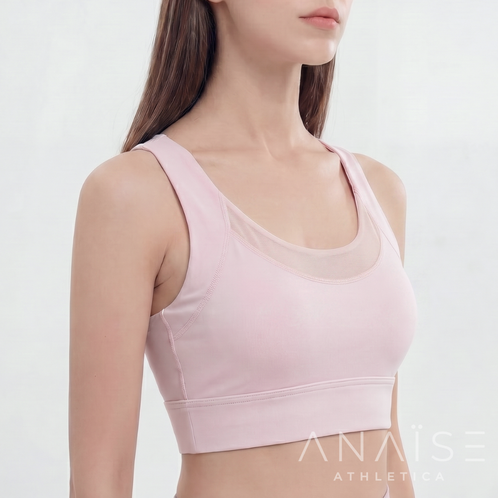 ANAISE - Sport Bra Mesh-Back Scoop Blush (Pink)