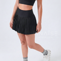 ANAISE - Skirt Classic Pleated Waist-Hug Black - Rok Padel Tennis Skort
