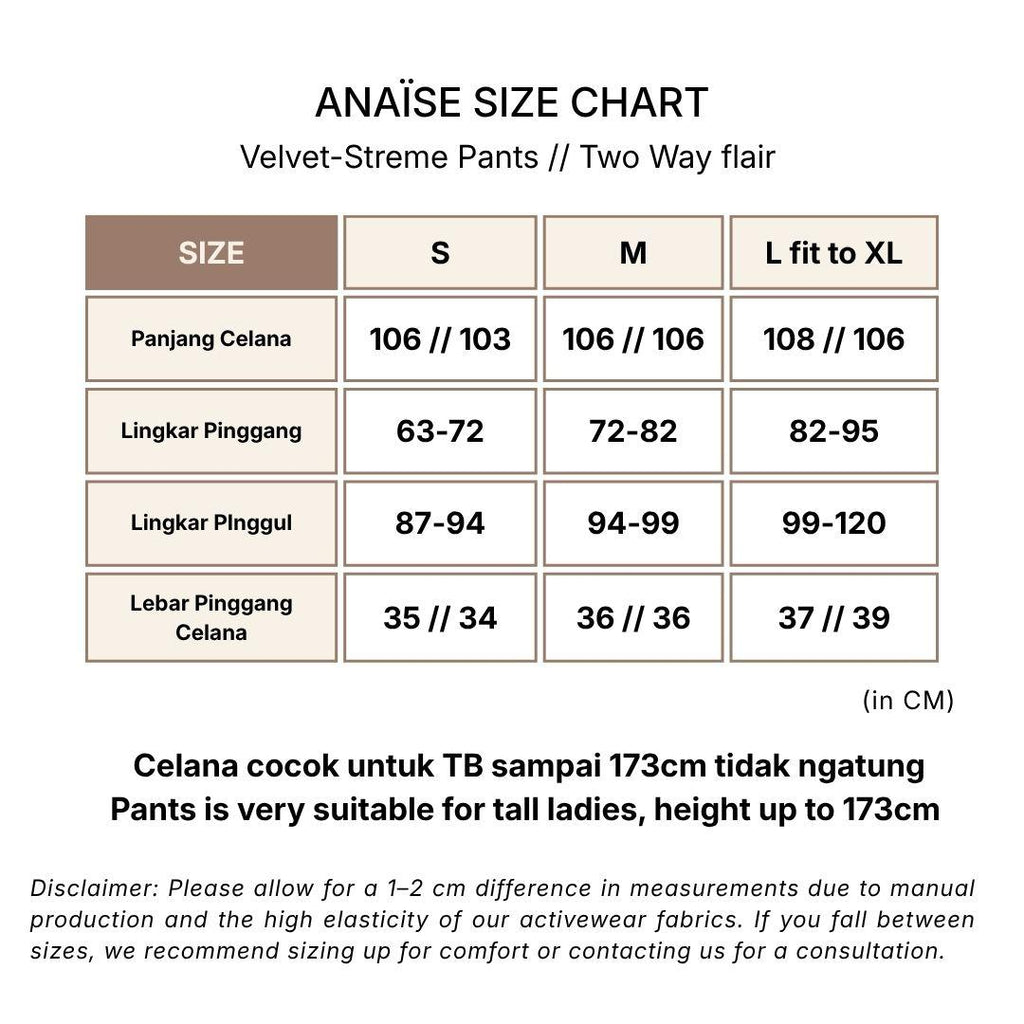 ANAISE - Pants Two-Way Flair Black - Celana Panjang