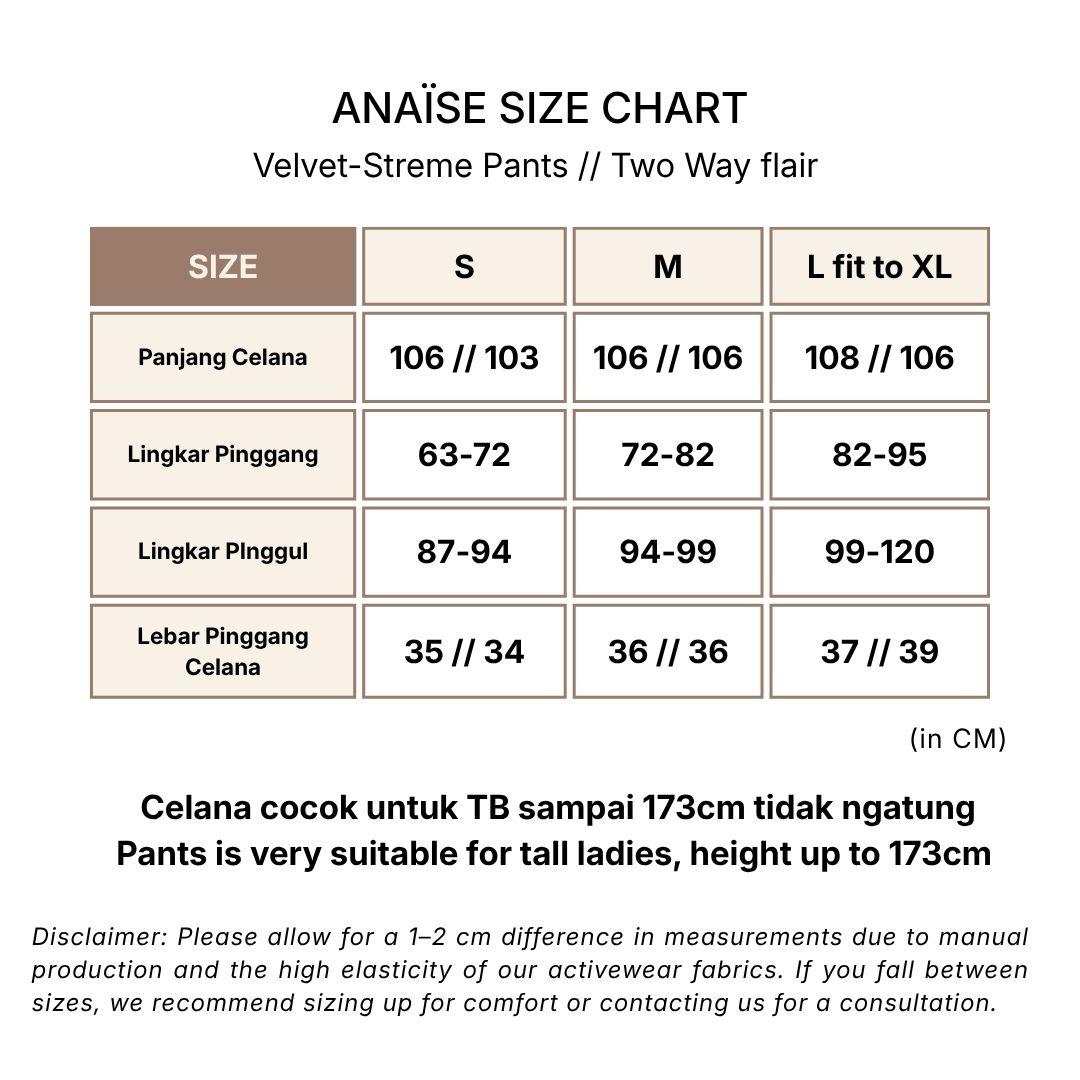 ANAISE - Pants Two-Way Flair Black - Celana Panjang