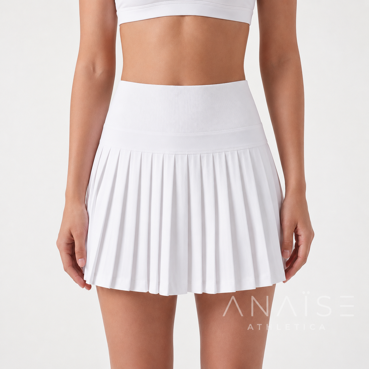 ANAISE - Skirt Classic Tennis Waist-Hug White - Rok Padel Tennis Skort